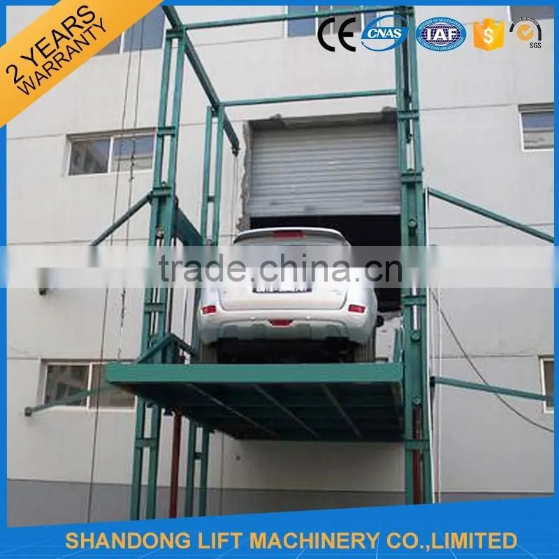 5m 2000kgs Warehouse Guide Rail Chain Lifting Cargo Lift