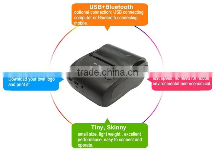 Portable Bluetooth 58mm USB Mini Thermal Printer IMP006