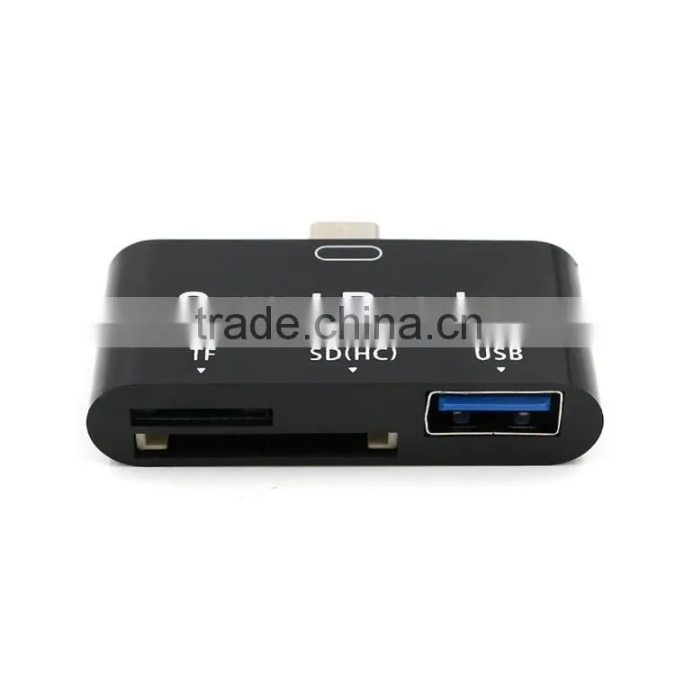 Type-C 3 in 1 Multifunction Memory Card Reader Adapter USB/TF/SD for Macbook Card Reader USB Flash Drives