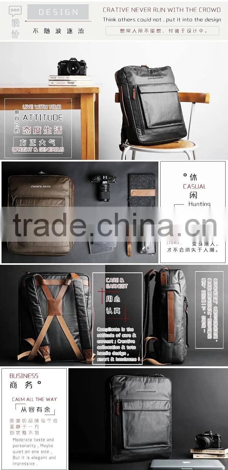 High Quality School Laptop Bag Tactical Vintage Backpack With Carry Handle
