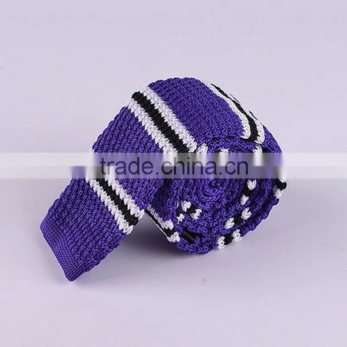 Cotton Knitted Neckties,Hand Knitted Ties,Strip Neckties