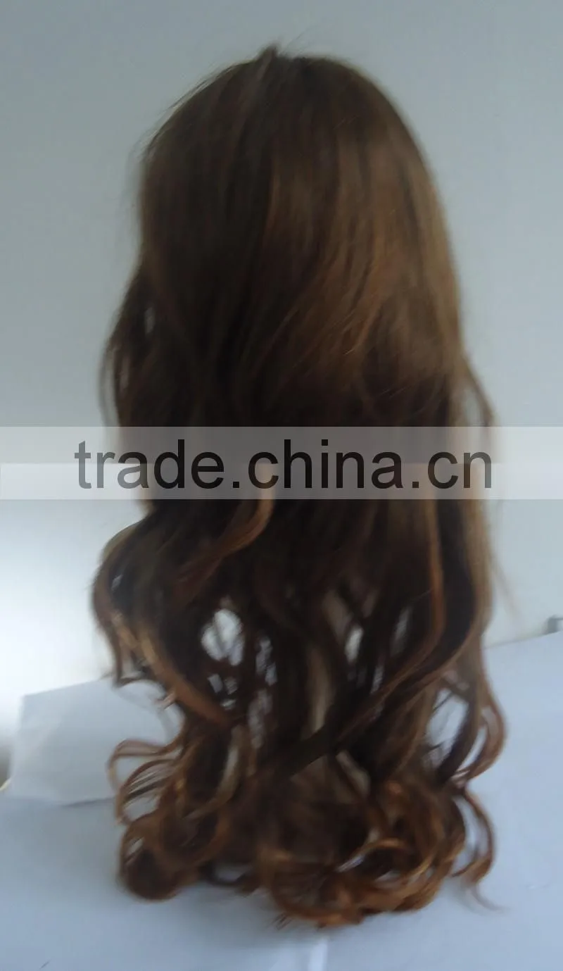 Synthetic Wigs Women's Long Curly Brown Wig Heat Resistant Fiber African American Wig For Women High Quality Factory Pirce
