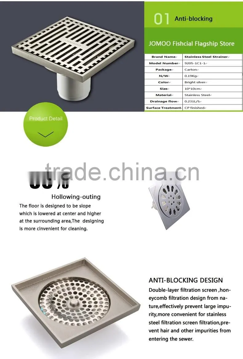 JOMOO Thickened bathroom Stainless steel304 floor drain Anti-Odor drainer