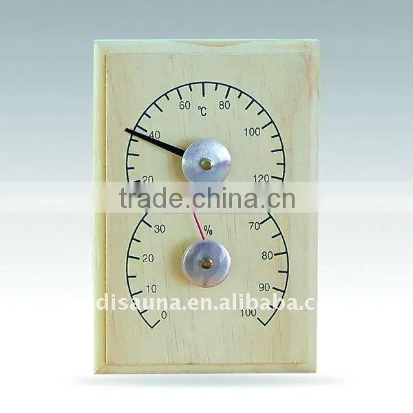 wooden digital saunaroom thermometer &hygrometer with CE ROHS ETL