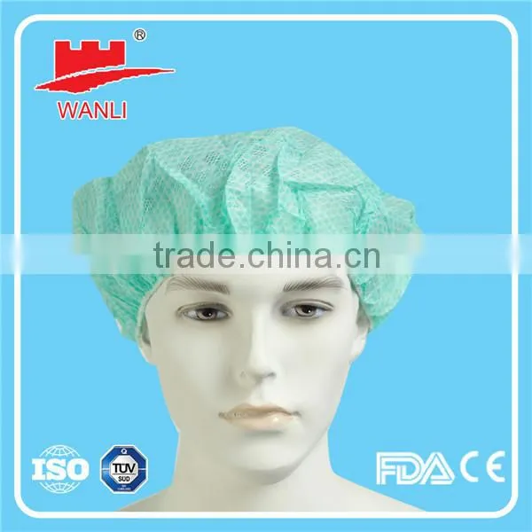 colorful Disposable round cap medical surgical non woven head cover cap