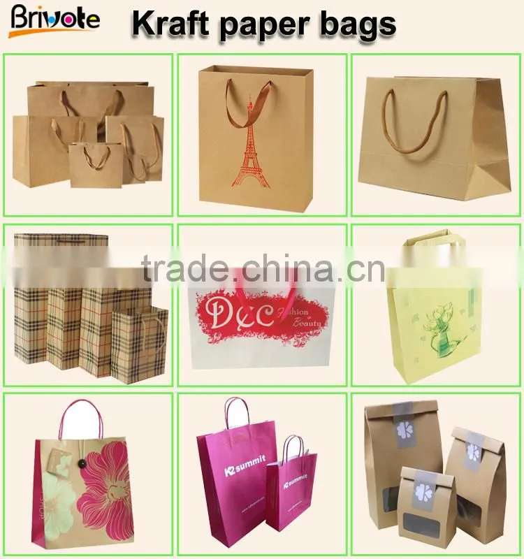 Top sale new design kraft paper bag for baguette chirstmas