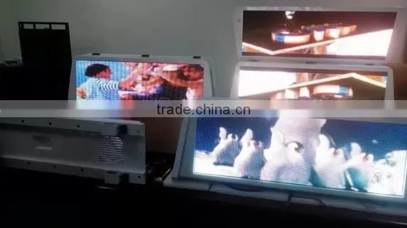 Double Sided Full Color outdoor Taxi Top Advertising Moving Led Display