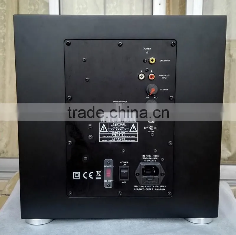 Smart Home Audio 10 Inch MDF Wooden Powered Subwoofer