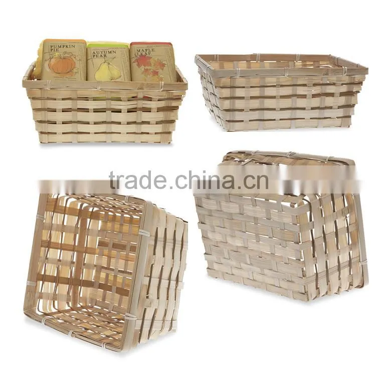 Rectangular Stained Stripes Basket
