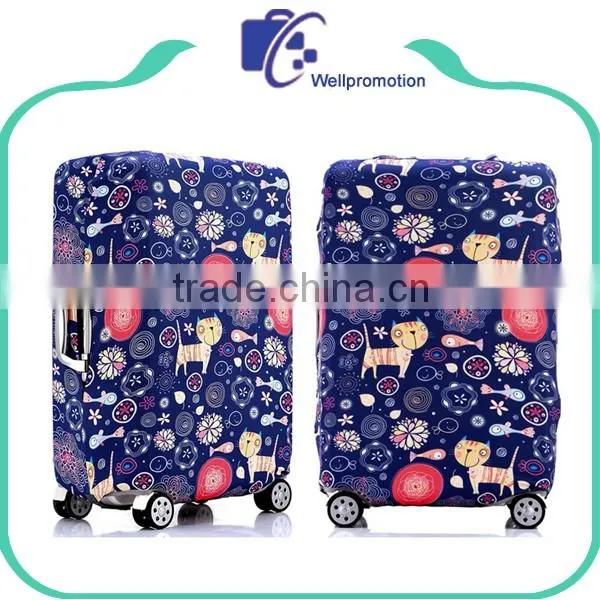 Custom elastic waterproof protective luggage cover spandex