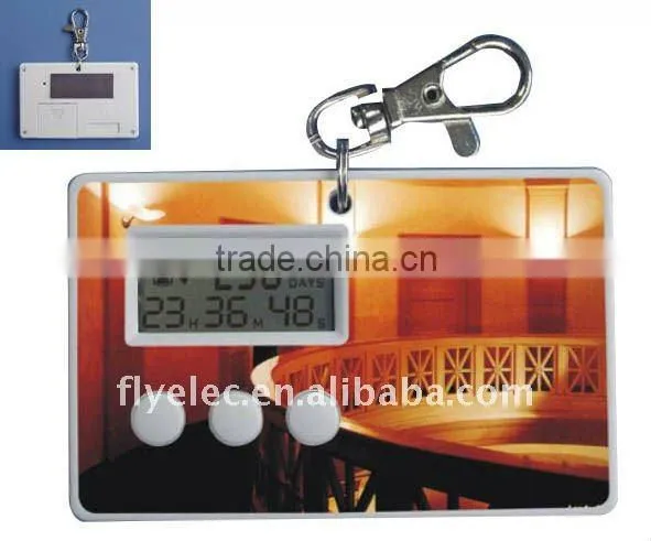 LCD clock with Card form timer