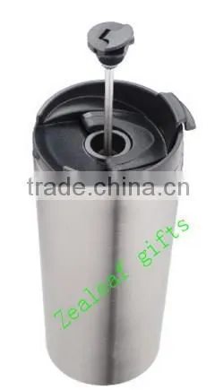 Vacuum flask Insulated French Press Travel Mug Stainless Steel Tumbler