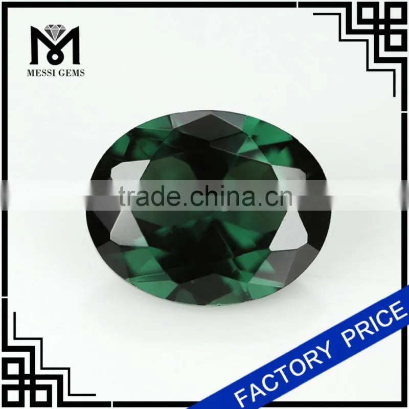 big size oval green nano gemstone fashion jewelry making