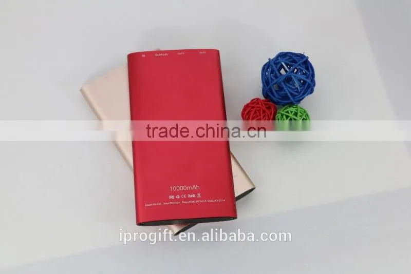 2016 New Design OEM Metal phone power bank 10000mAh