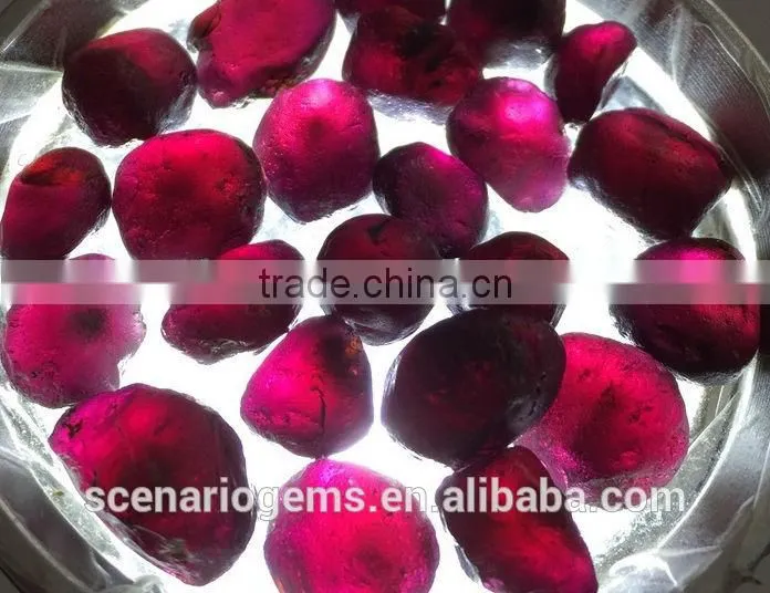 4-6mm Natural Purple Indian Raw Rough Garnet Stone