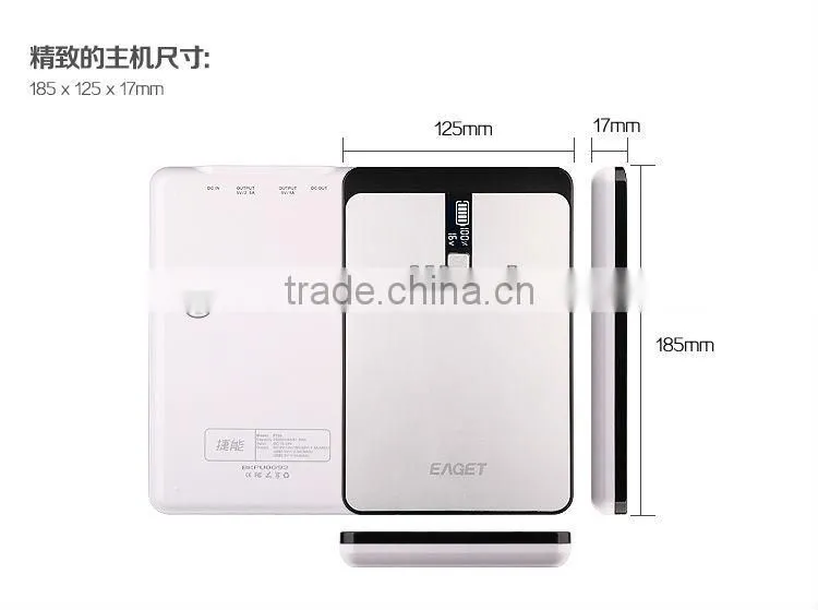 High Capacity Super Slim laptop Power Bank 20000mAh For Laptops