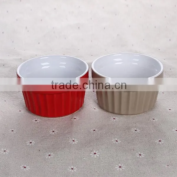 Colored ceramic round ramekin bowl Factory directly sale