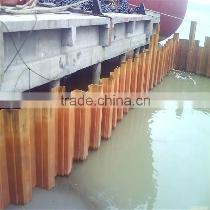 Size 400mm*100mm*10.5mm of High Quality Cold Bend U Type Steel Sheet Piles