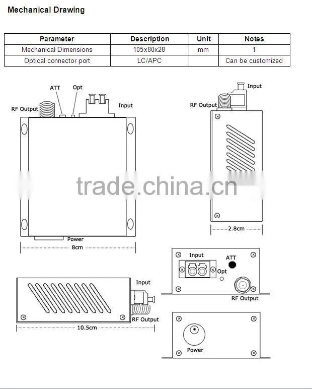 FTTH Pon & CATV Wdm Optical Receiver