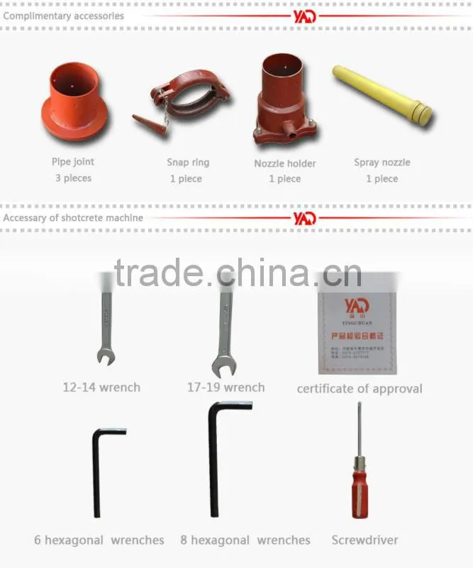 high quality concrete dry shotcrete machine for construction and coal mine