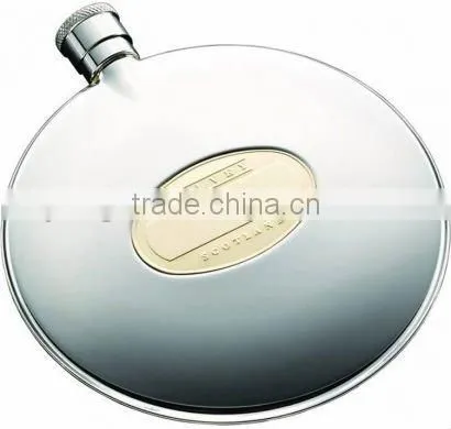 1OZ mini stainless steel hip flask with leather covered