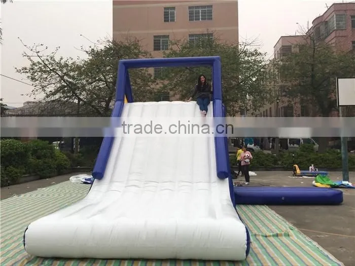 Hot selling lake inflatable water slides, inflatable floating water slide