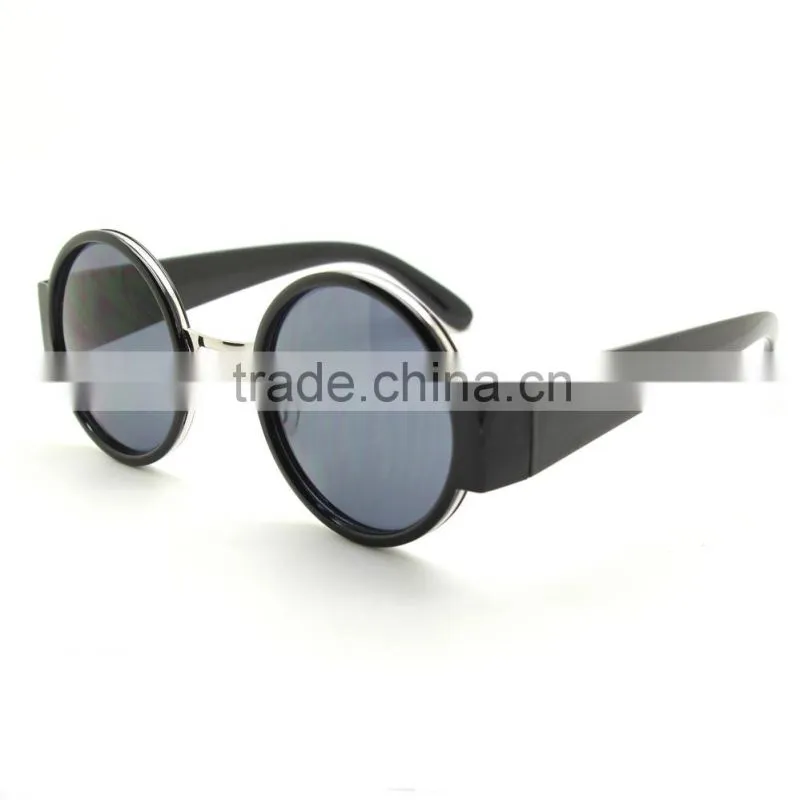 50s Vintage Style Steampunk round sunglasses factory price