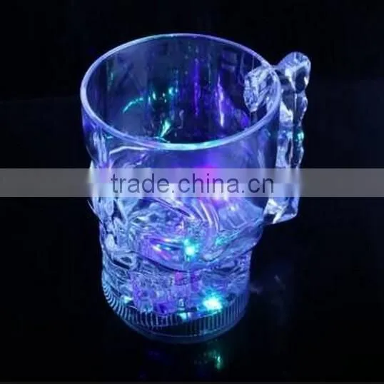 Creative LED Glowing beer cup / Skull Beer Mug Cup / Wine Beer Mug Cup