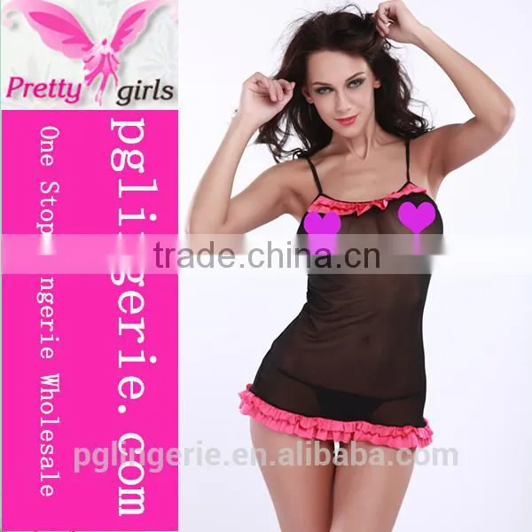 Hot Black Sheer Women Sexy Underwear Babydoll