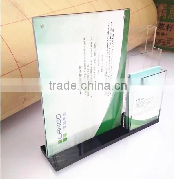 A4 clear acrylic brochure display stand holder