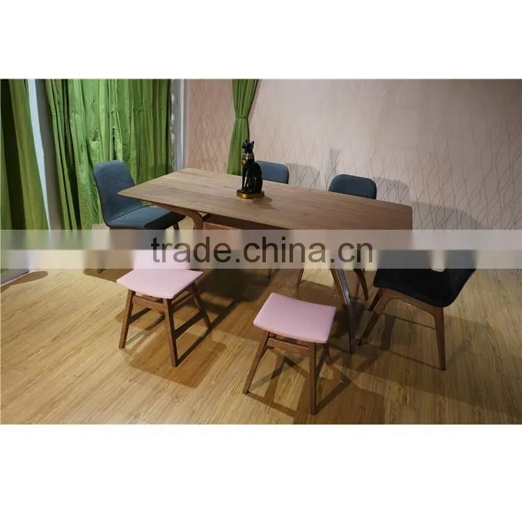 Malaysia Style Rubber Solid Wood Dining Chair and Table Set