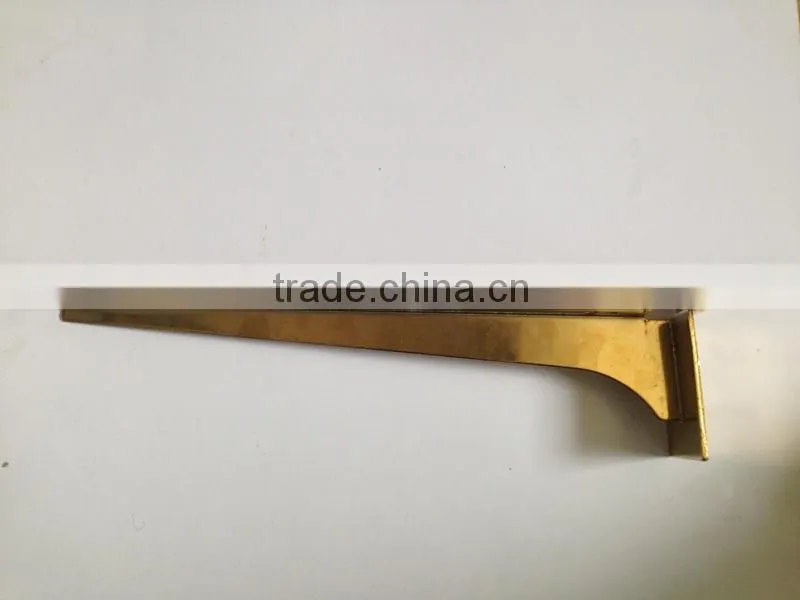 Golden glass brackets,Slatwall Shelf Brackets,glass support