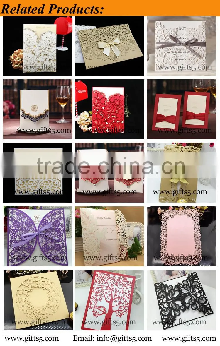 Delicate high quality wedding invitations with competitive price