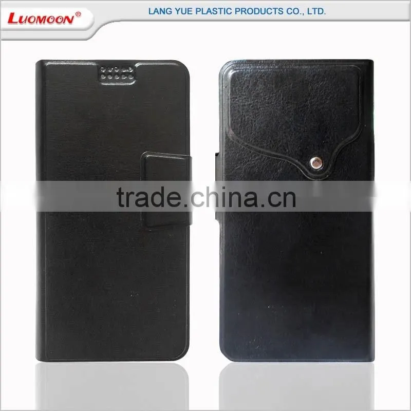 Universal smart phone flip wallet style leather case
