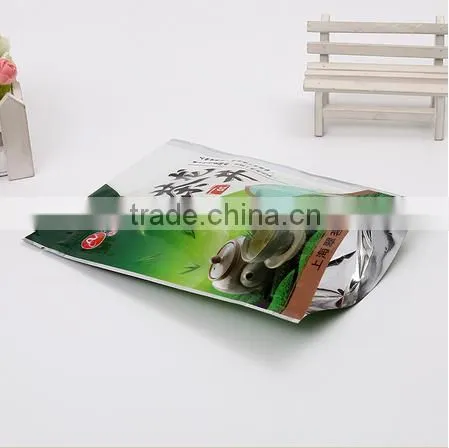 Distinctive aluminum foil lining chinese tea bag with zipper