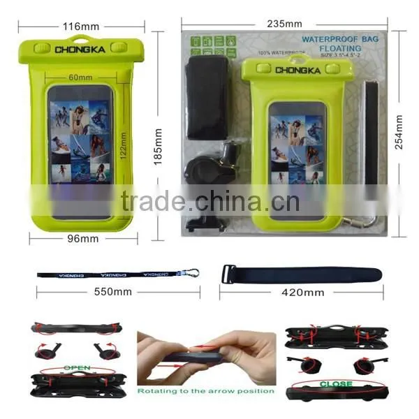 New clear waterproof smart phone bag waterproof cover for iPhone 6S