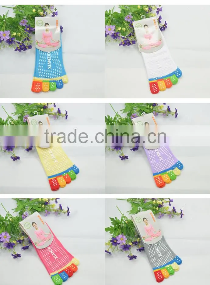 Colorful Toe Socks Five Fingers Cotton Socks Women Yoga Socks 6 Colors