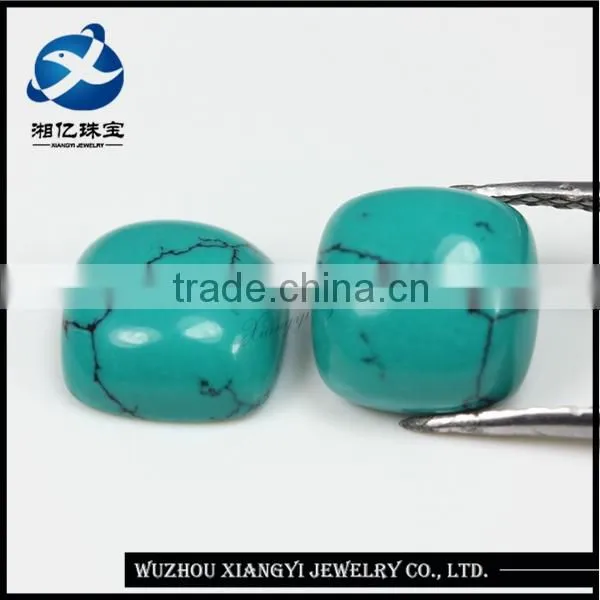 2015 Hot sale low price polished natural color turquoise stones