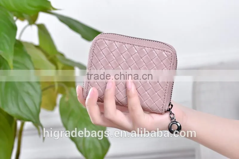 ladies pocket braided wallet