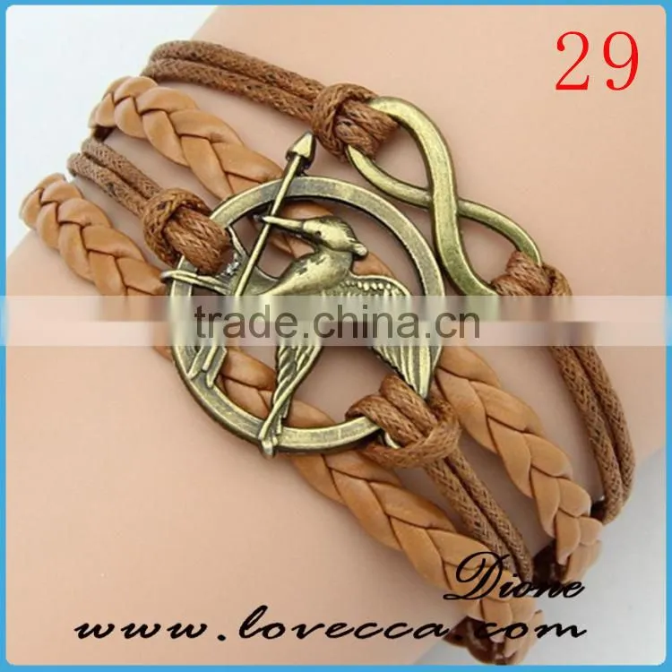 Hotsale item can DIY customized mens soft leather bracelet wholesale