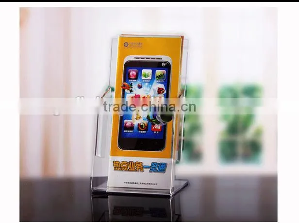 clear acrylic display table brochure stand holder