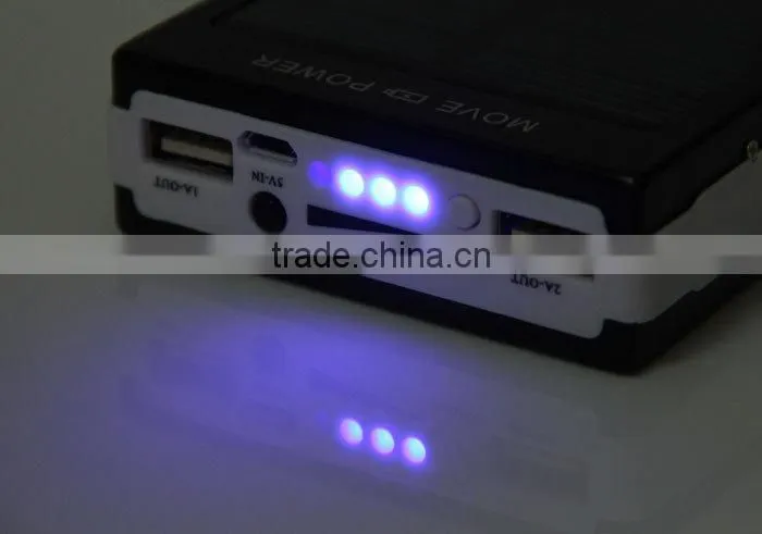 solar led camping lantern with mobile charging solar panel