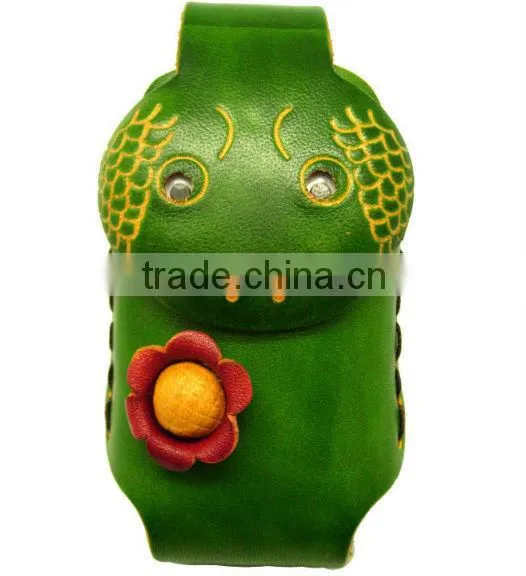 wholesales animal shaped genuine leather coin purse/ wallet handmade leather coin purse customized leather coin purse