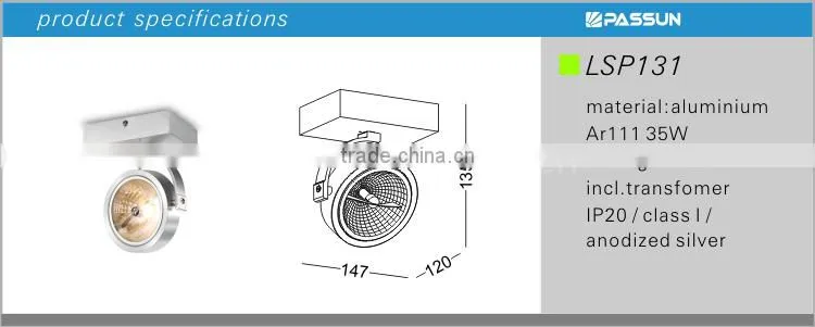 unique design rotatable 35w zhongshan led light halogen spotlight