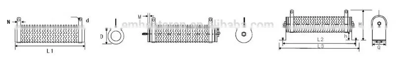 Small manufacturing machines VFD drives' parts 150Ohm 800w wirewound resistor