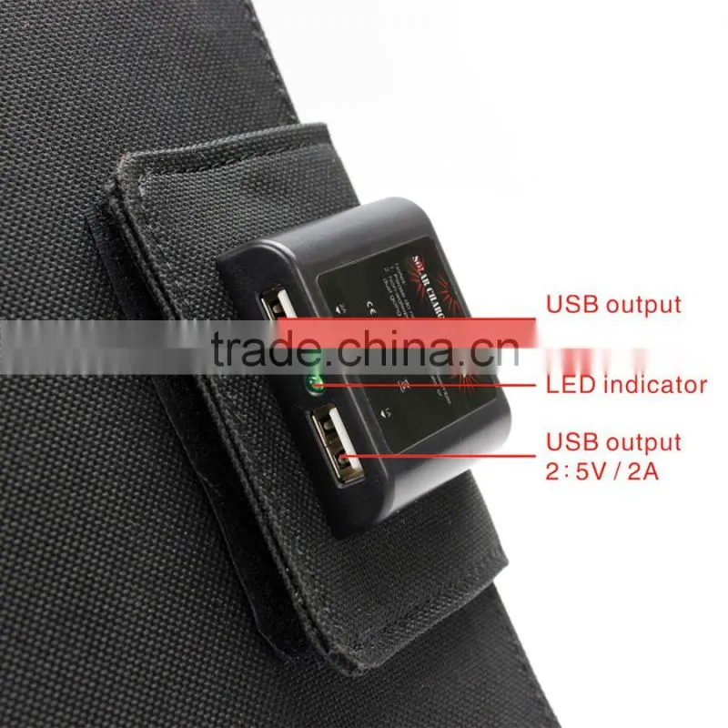 Solar Battery Charger 14W Portable USB Solar Energy Panel Power Bank