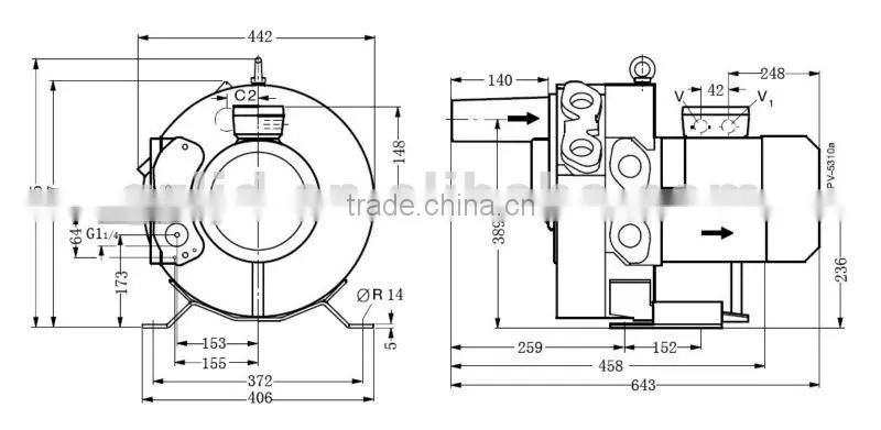 electric air blower for inflatables ,vacuum blower for fish pond,air dust blower,air pump