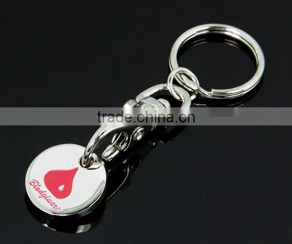 Wholesale Design Your Own Cheap Shopping Cart Metal Custom Trolley Coin Keyring
