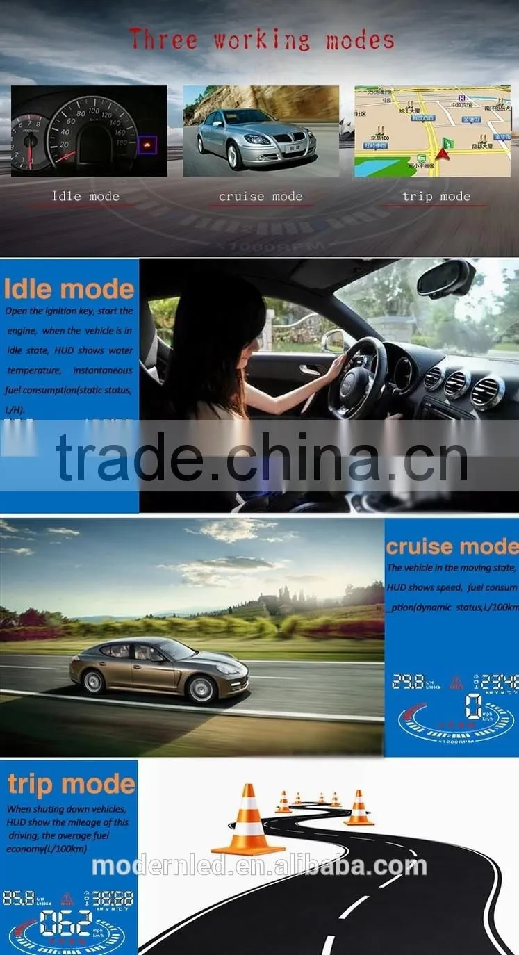 2016 new multi function head up display car