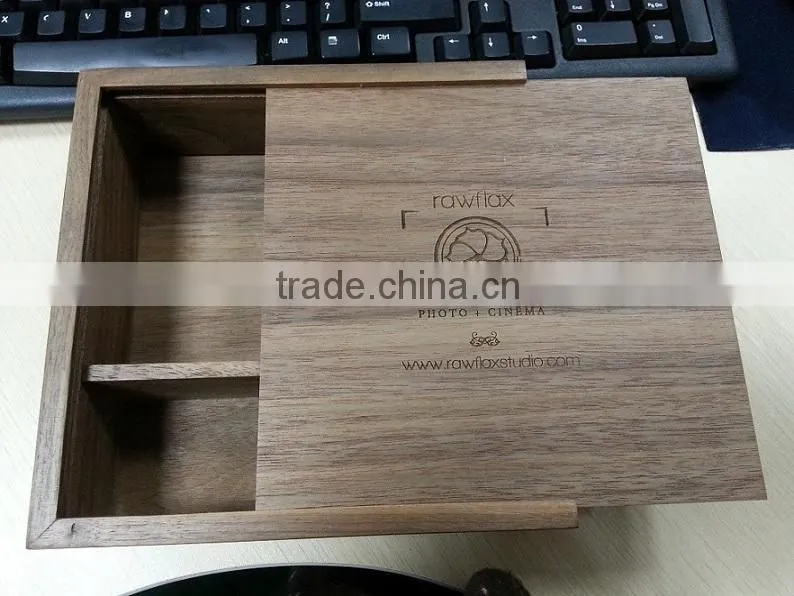 popular wedding gift Gift Wooden USB Sticks New Custom Wooden box Silk Print logo usb 2.0 memory flash stick pen drive